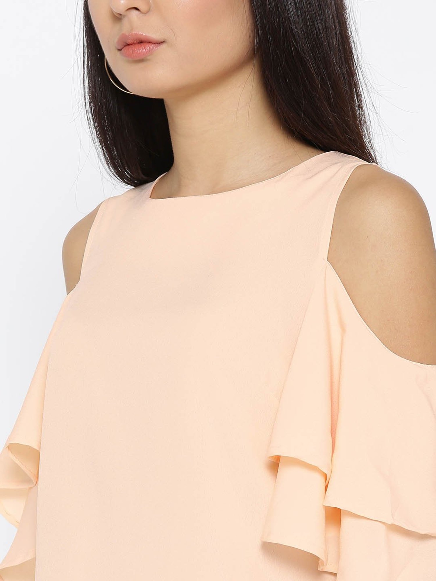Sera Peach Regular Fit Top
