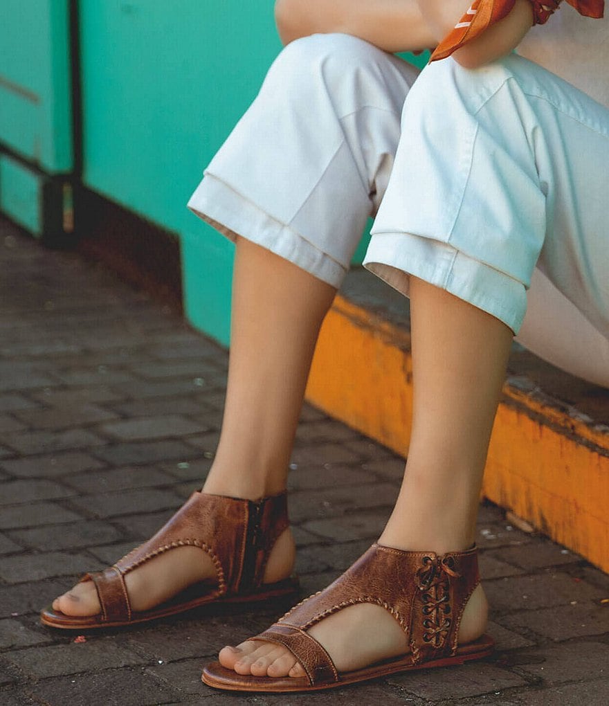 Bed Stu Nina Handwoven Leather Flat Sandals