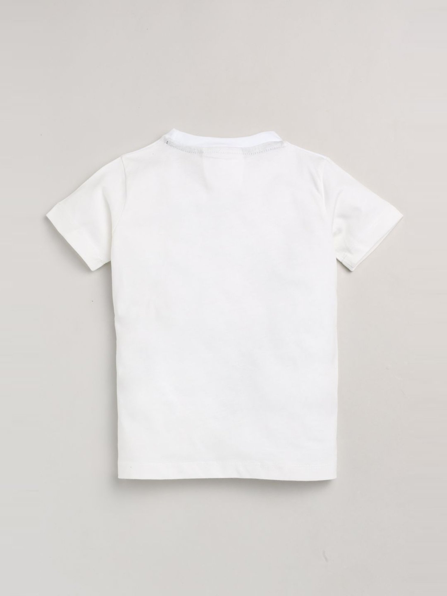 Lazy Shark Kids White Printed T-Shirt & Shorts