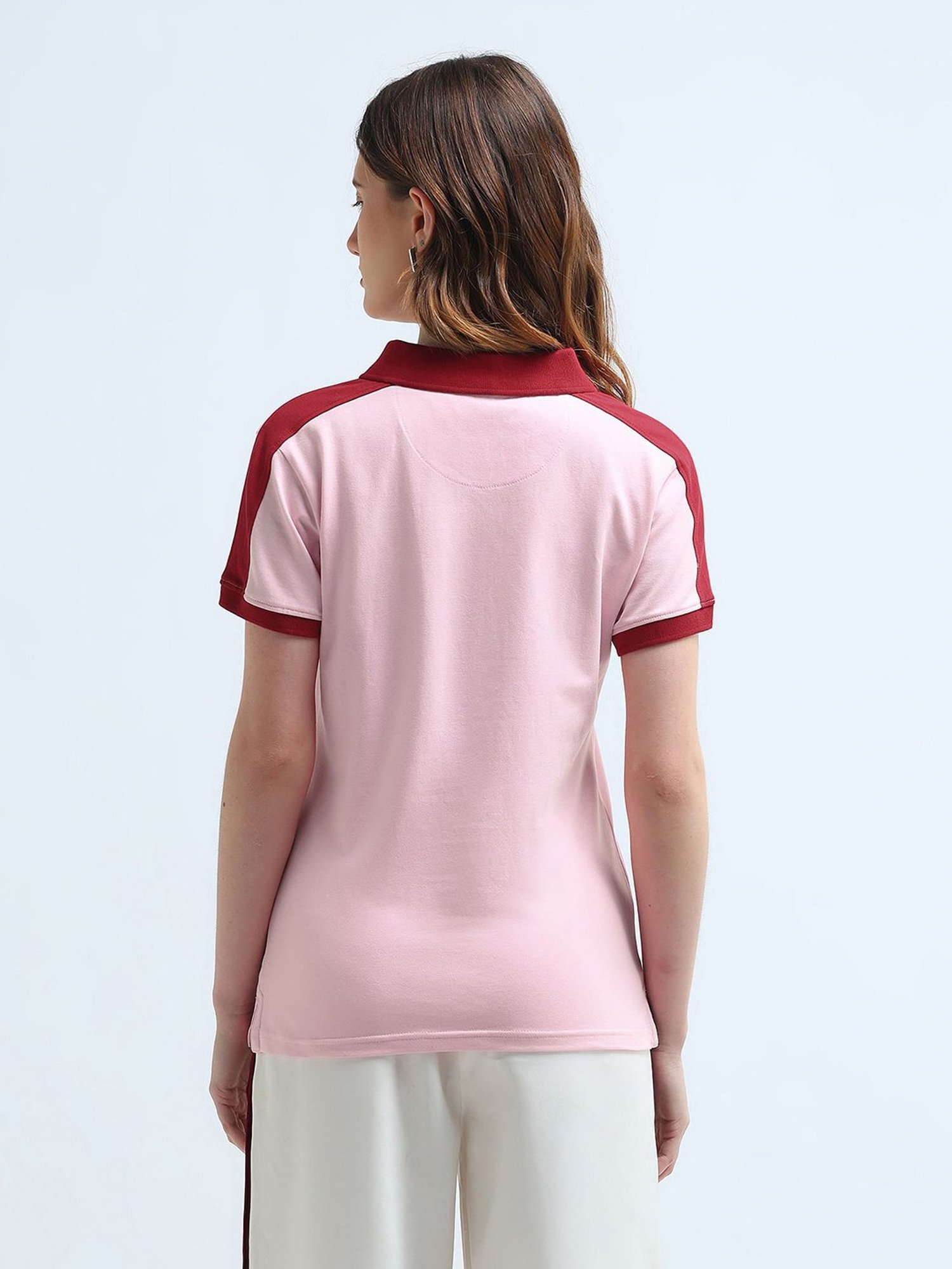 U.S. Polo Assn. Pink Logo Print Polo T-Shirt