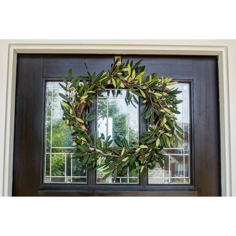 20" Artificial Olive Wreath - Nearly Natural