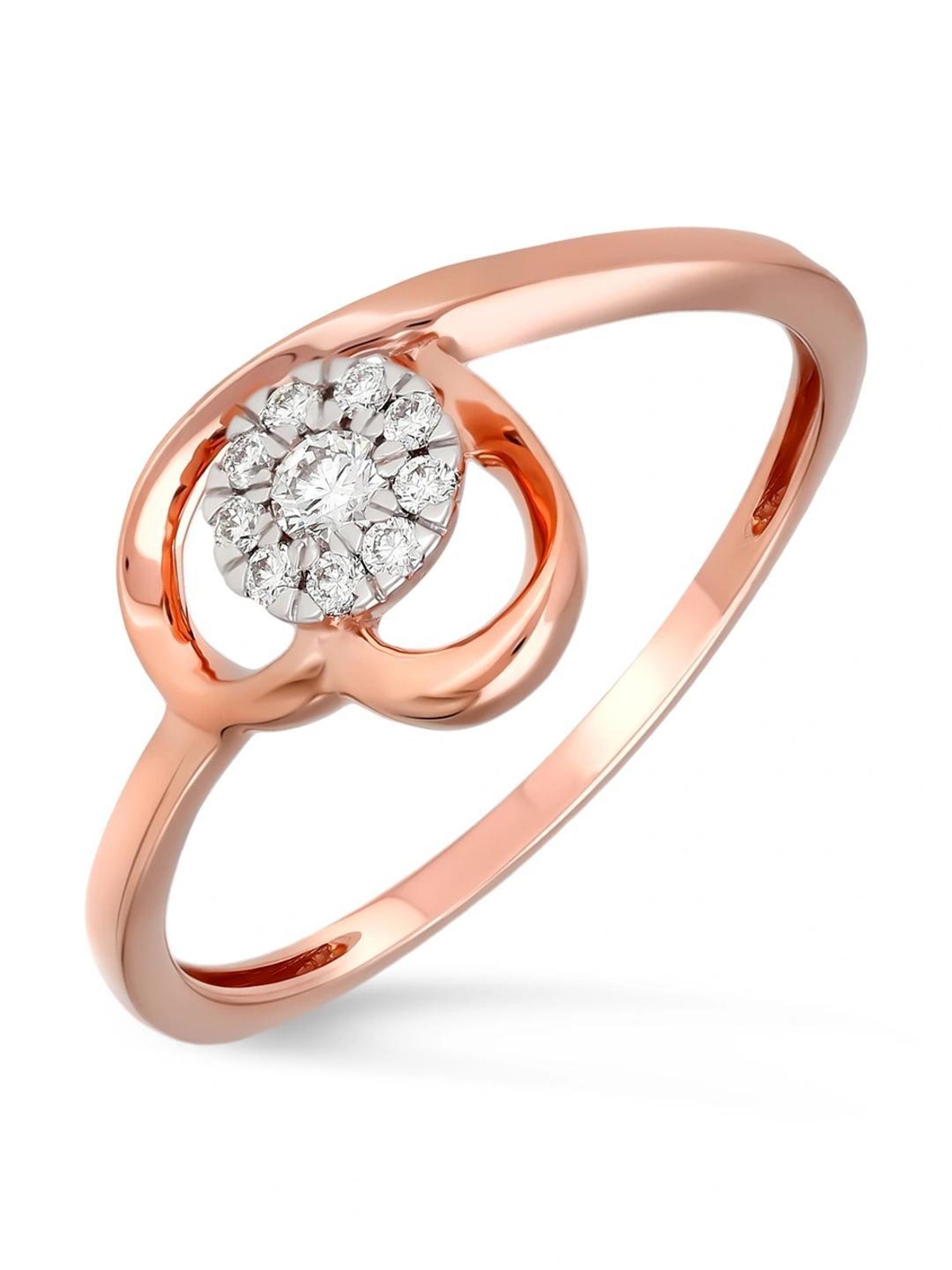Malabar Gold and Diamonds 18k IGI Certified Diamond Rose Gold Ring for Women