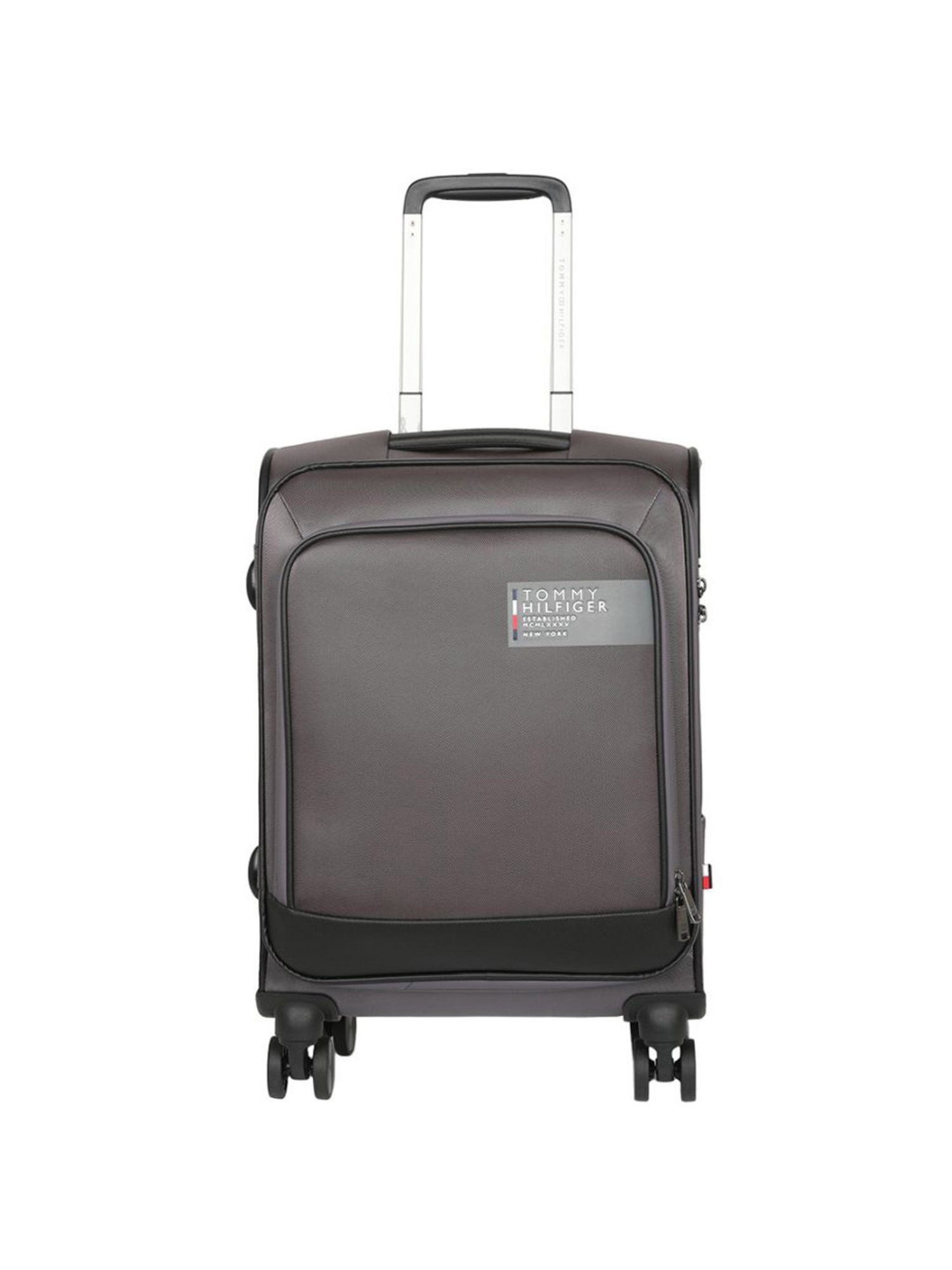 Tommy Hilfiger Westfield Grey Solid Soft Cabin Trolley Bag - 55 Cms