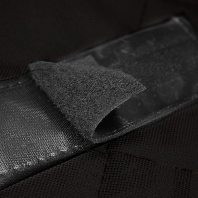 FrontPet Large 34 x 39 Inch Adjustable Padded Soft Quilt Interior SUV Cargo Cover Pet Liner with Storage Pocket and Suction Cup Installation, Black