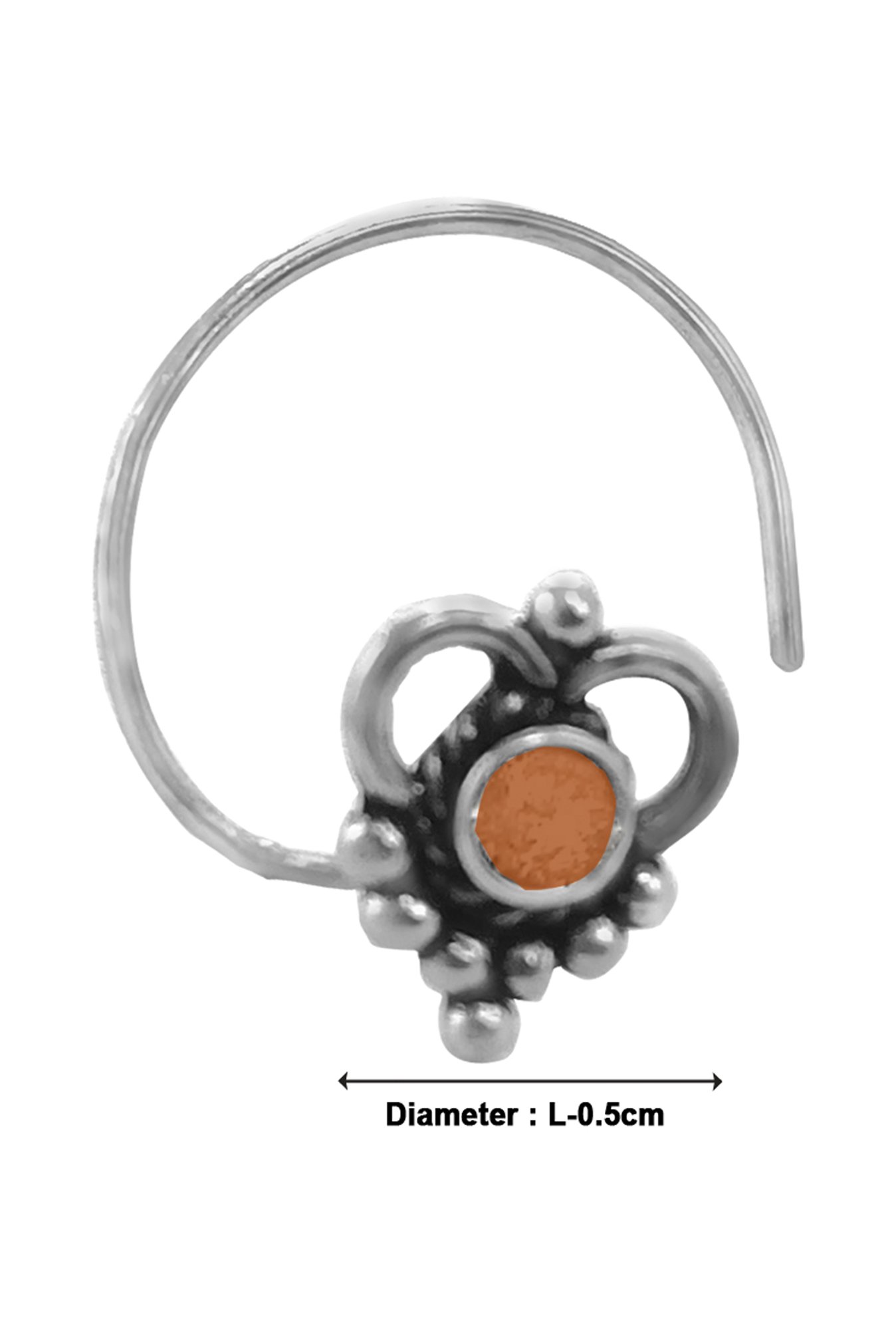 March by FableStreet 92.5 Sterling Silver Classic Nose Ring