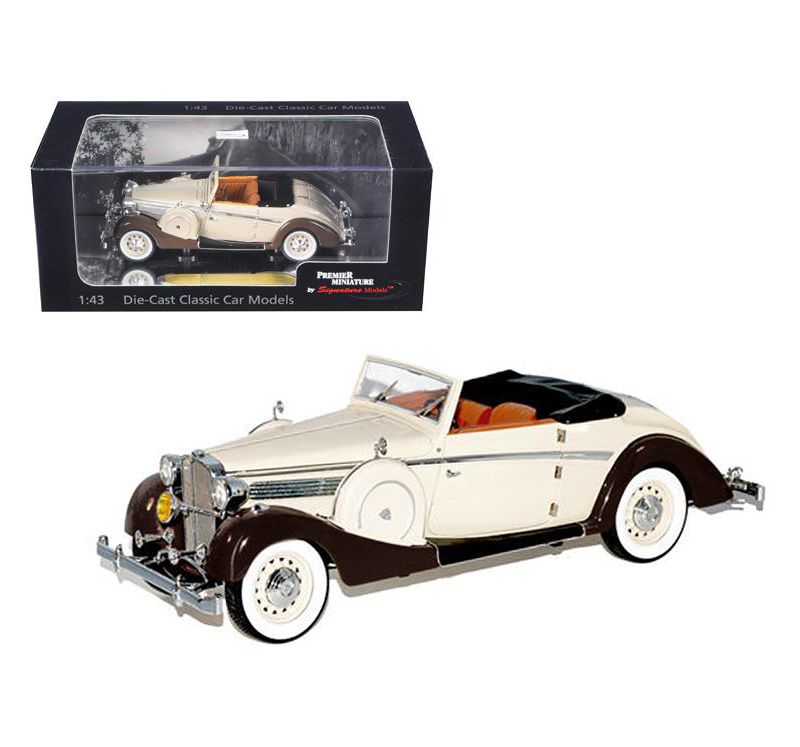 1937 Maybach SW38 Spohn 2 Doors Tan Convertible 1/43 Diecast Car Model by Signature Models