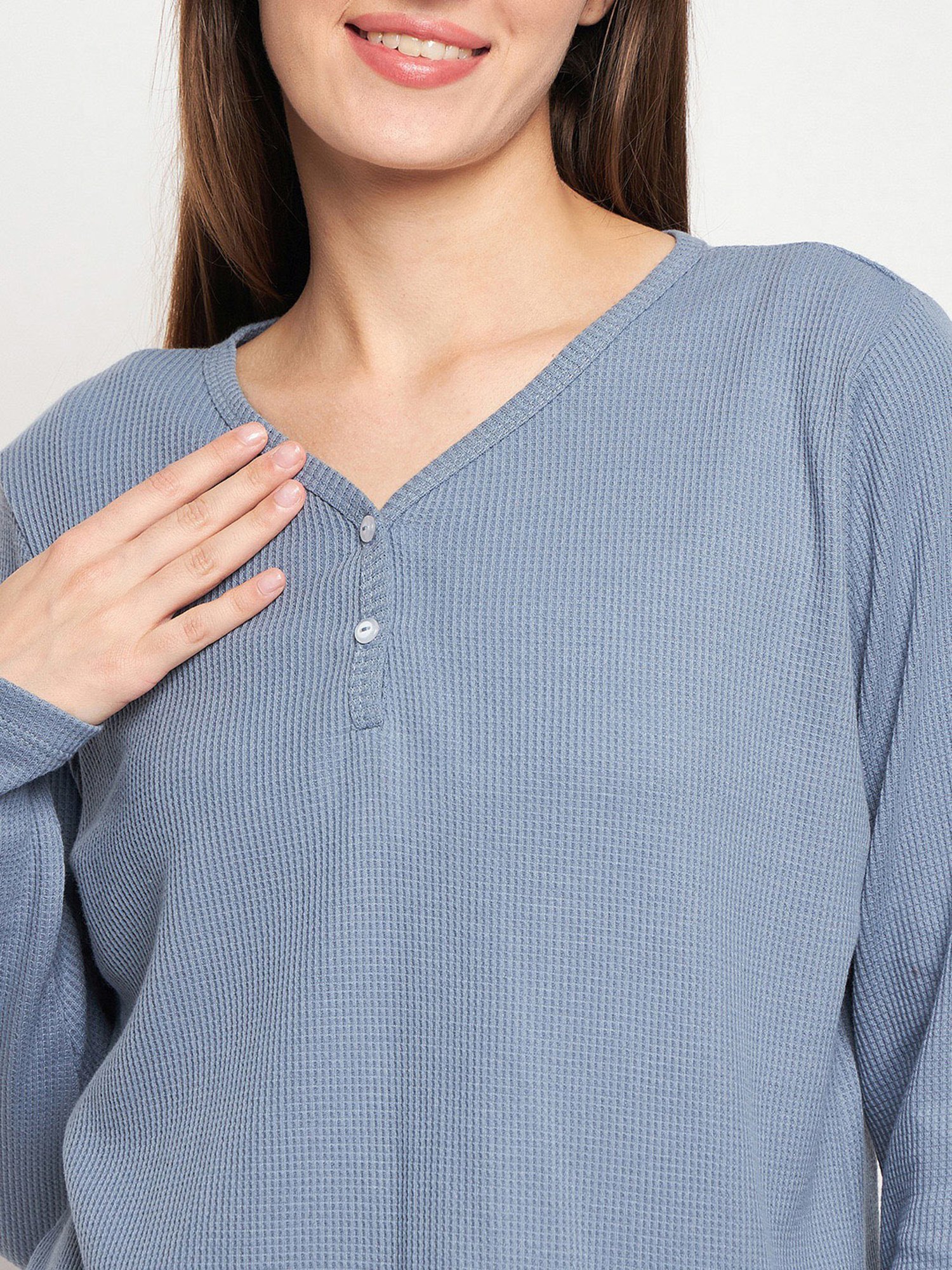 MADAME M Secret Grey Checks Top With Pyjamas