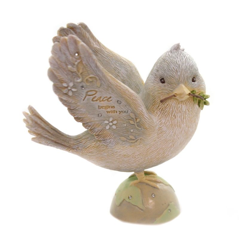 Foundations 4.75" Peace Bird Begins With You  -  Decorative Figurines