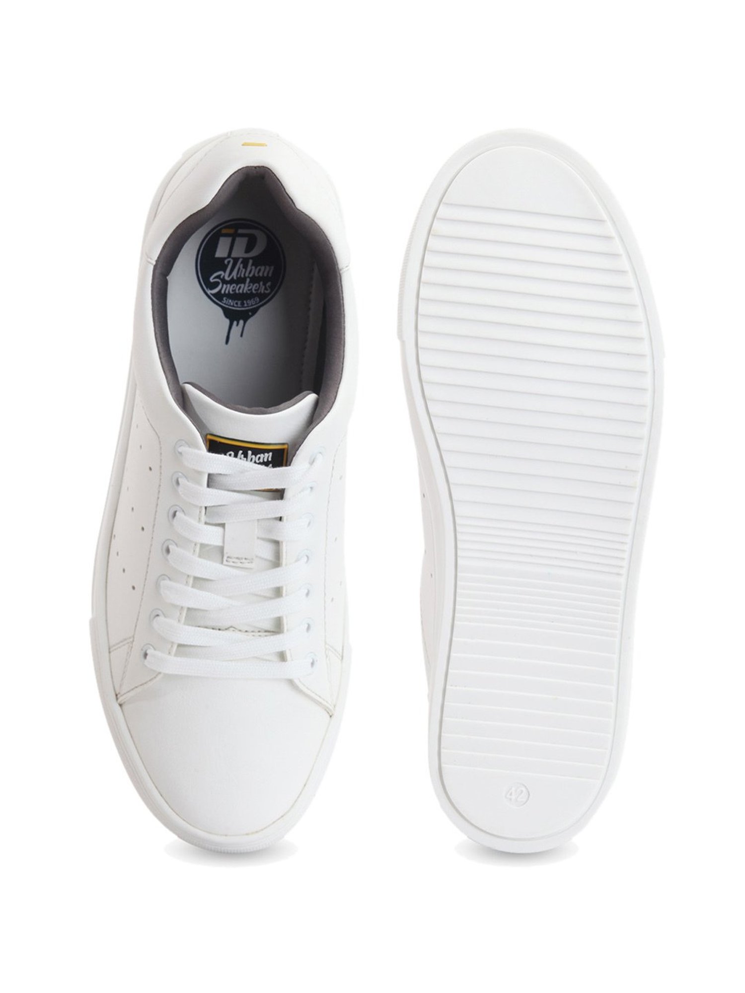 ID Men's White Casual Sneakers