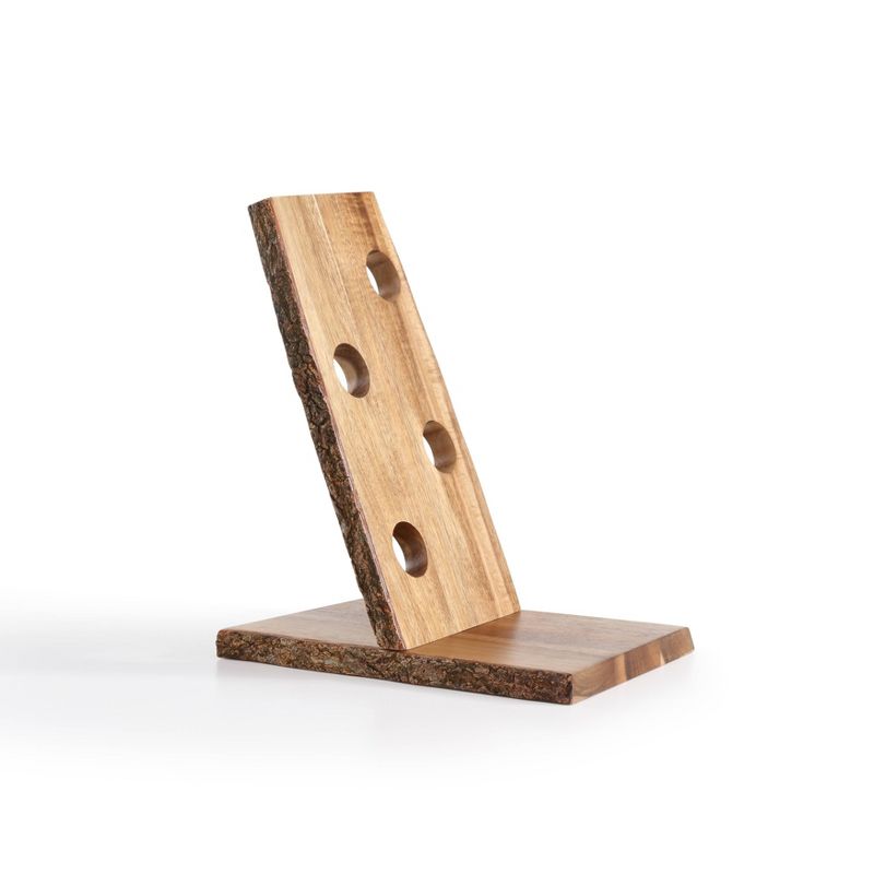 11.5" x 10.2" Four Bottle Floating Acacia Wood Wine Holder Brown - Danya B.