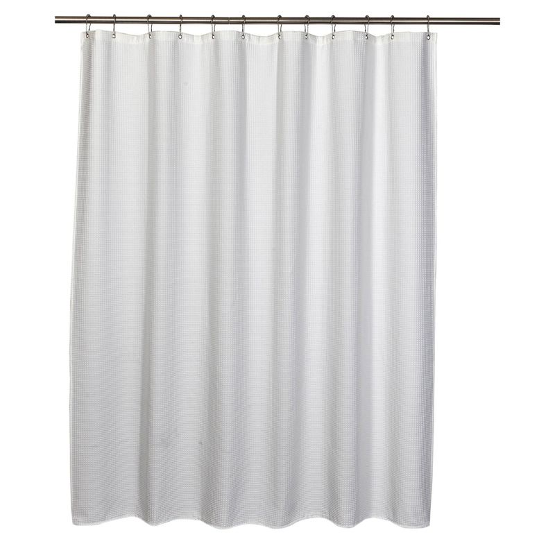 Quaker Waffle Shower Curtain White - Moda at Home