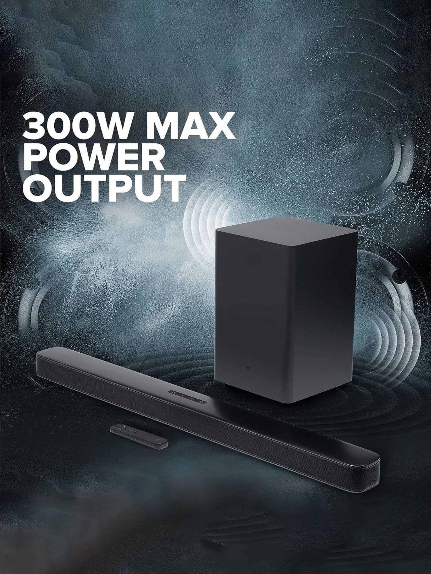 JBL Bar 2.1 Deep Bass Soundbar with Wireless Subwoofer (Black)