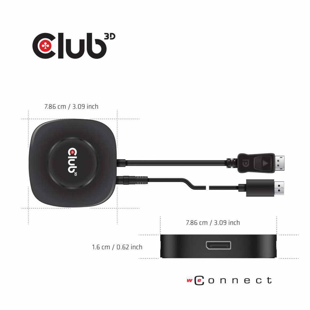 Club3D CSV-7300 Multi Stream Transport(MST) Hub DisplayPort 1.4 Triple Monitor