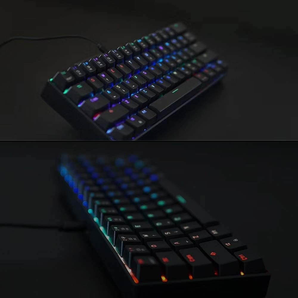 Docooler MOTOSPEED CK61 USB Wired Mechanical Gaming Keyboard RGB Red Switches Keyboard 61 Keys