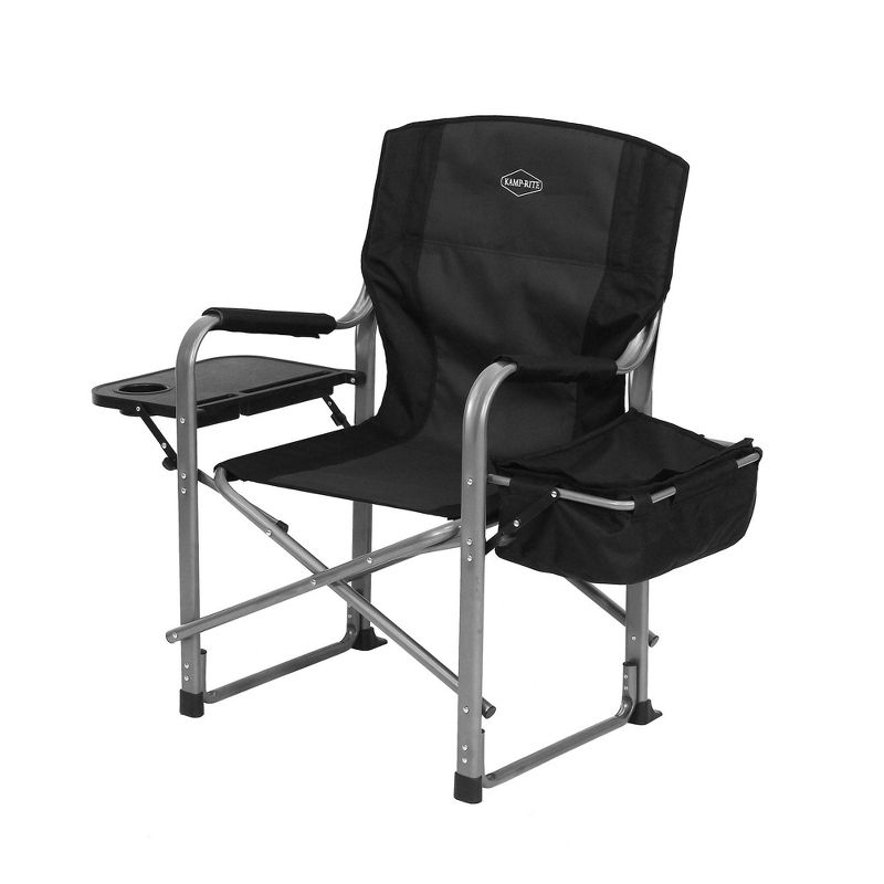 Kamp-Rite Outdoor Camp Folding Director's Chair with Table, Cooler, and Opener