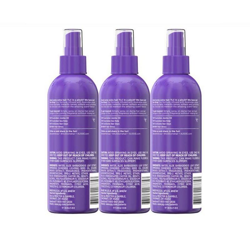 Aussie Hair Insurance Leave-In Conditioner w/ Jojoba & Sea Kelp - 8oz/3pk