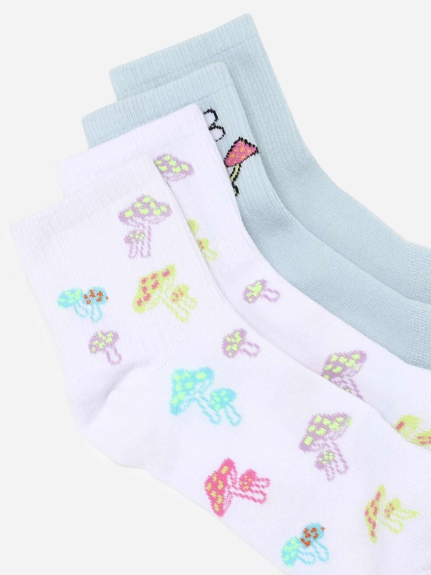 American Eagle Outfitters Blue & White Boyfriend Socks - Pack Of 2