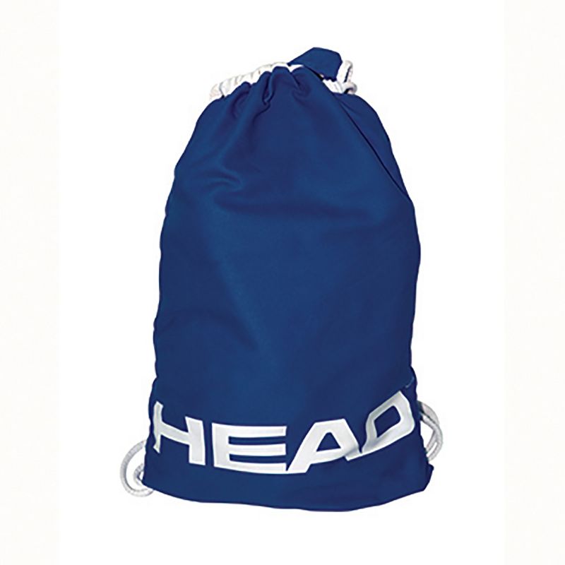 HEAD Adventure 2-in-1 Lightweight Storage Travel Backpack Super Soft Towel Draw String Beach Bag, Navy Blue