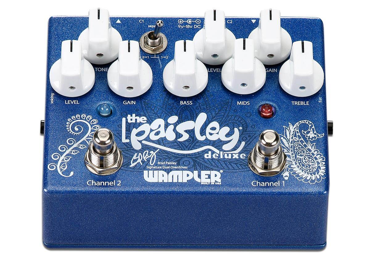 wampler paisley drive deluxe brad paisley signature dual overdrive guitar effects pedal
