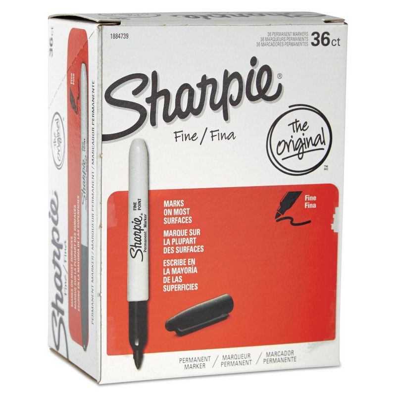 Sharpie 36pk Fine Point Permanent Marker Black