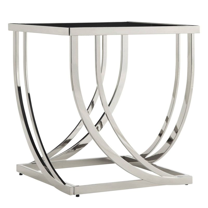 Tyron Steel Arch Curved Sculptural End Table Black - Inspire Q