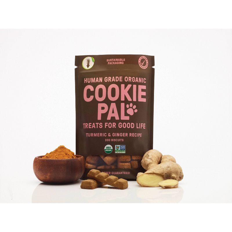 Cookie Pal Human Grade Organic Turmeric and Ginger Dog Treats - 10oz