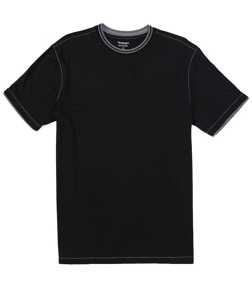 Soft Washed Short Sleeve Double Crew Neck Tee