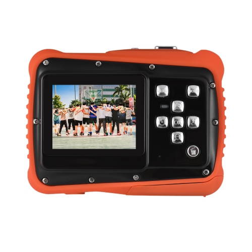 Compact Size 720P HD Digital Camera Camcorder 5MP CMOS Sensor 2.0" LCD Screen 3 Meters Waterproof with Built-in Microphone for Kids Children Students Boys Girls Summmer Gift