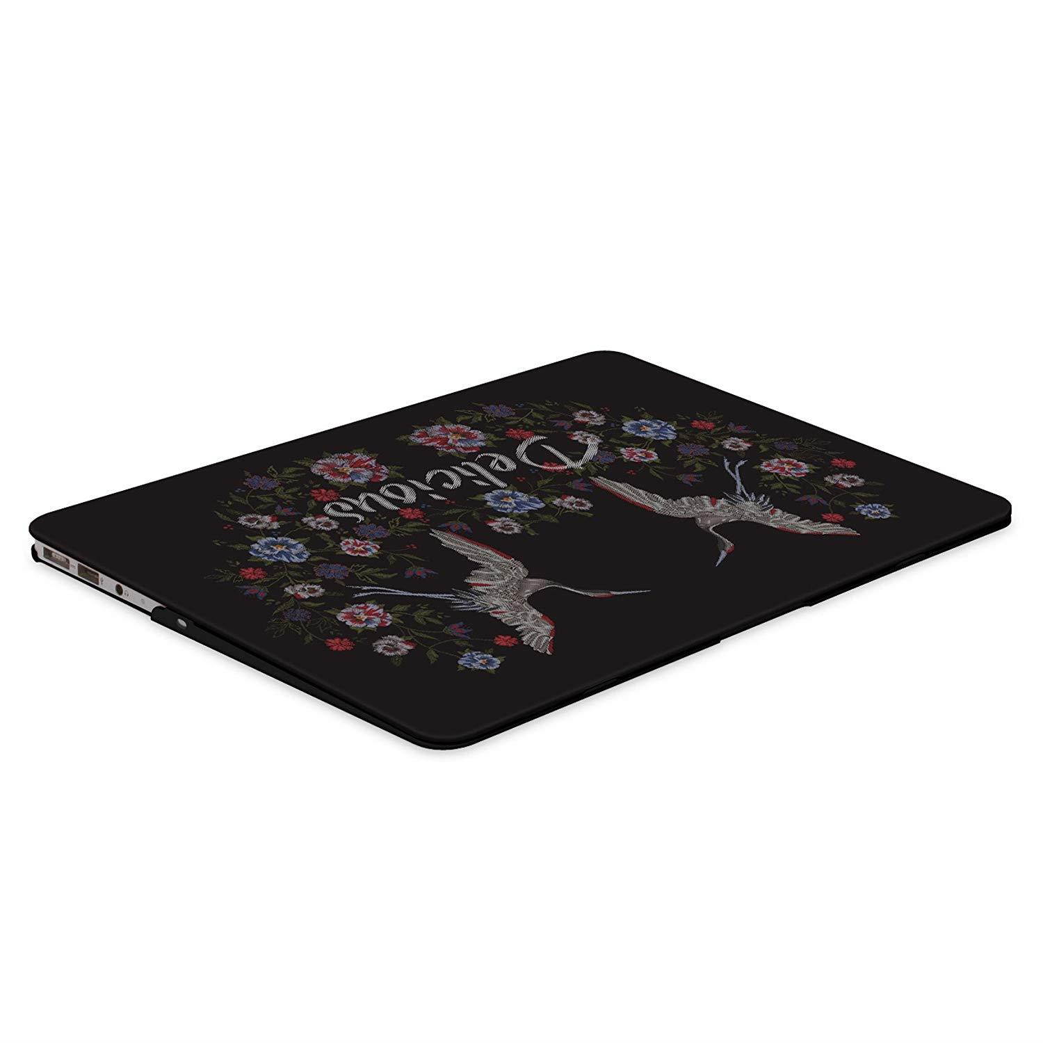 DWON MacBook Air 13 inch Case with Keyboard Cover and Dust Plug for Apple MacBook Air 13 inch Sleeve Model A1369 and A1466 - Double Crane