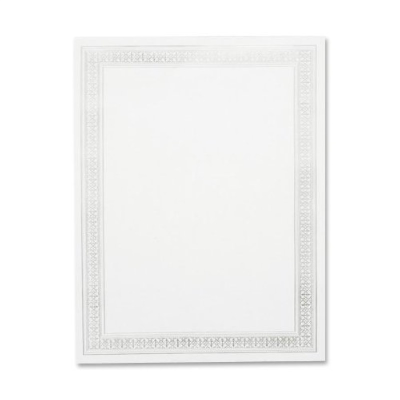 Geographics Silver Flourish Foil Certificate 12 EA/PK