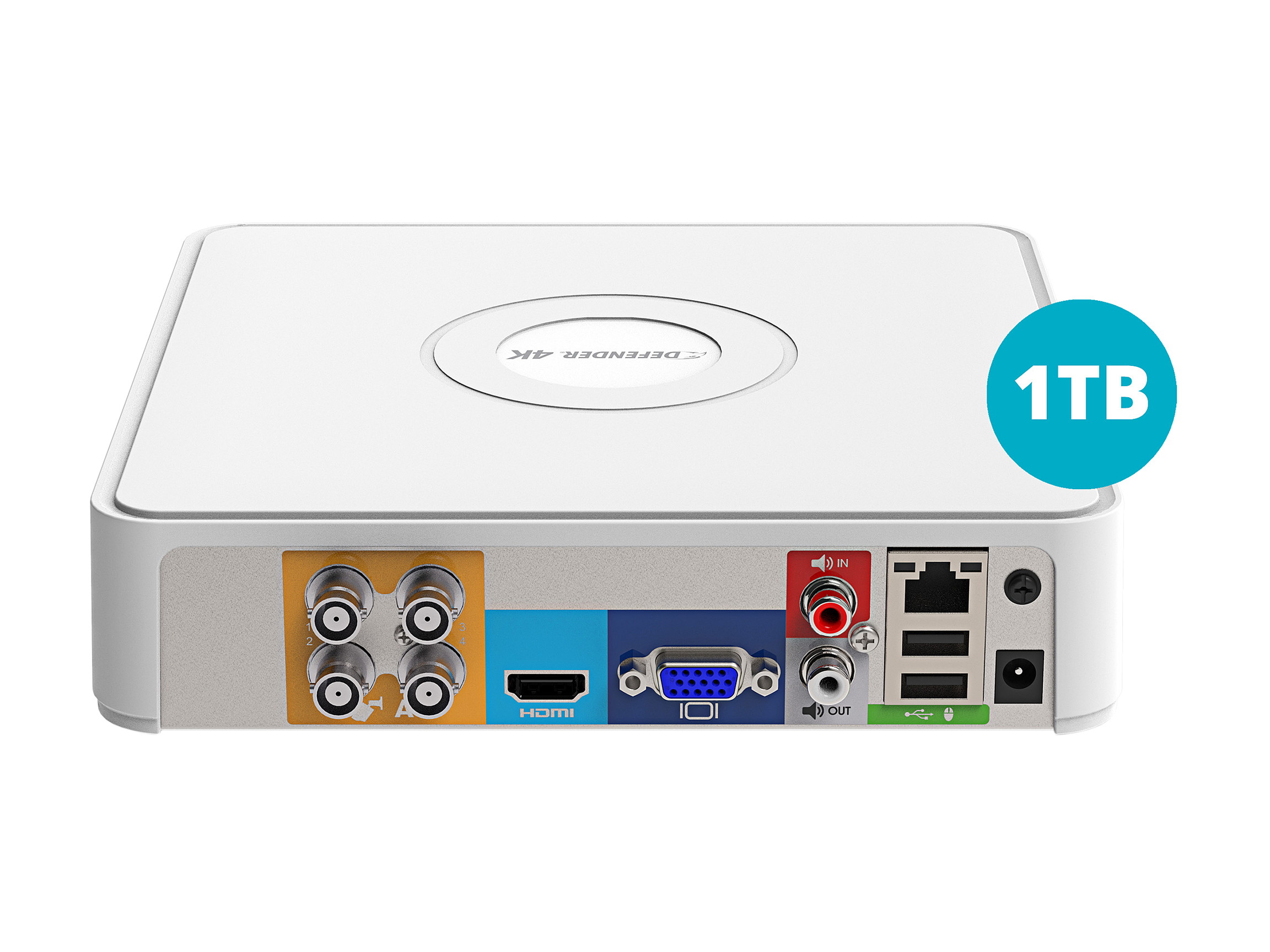 Defender Ultra HD 4K (8MP) Wired Security System with 4 Night Vision Cameras and 1TB DVR