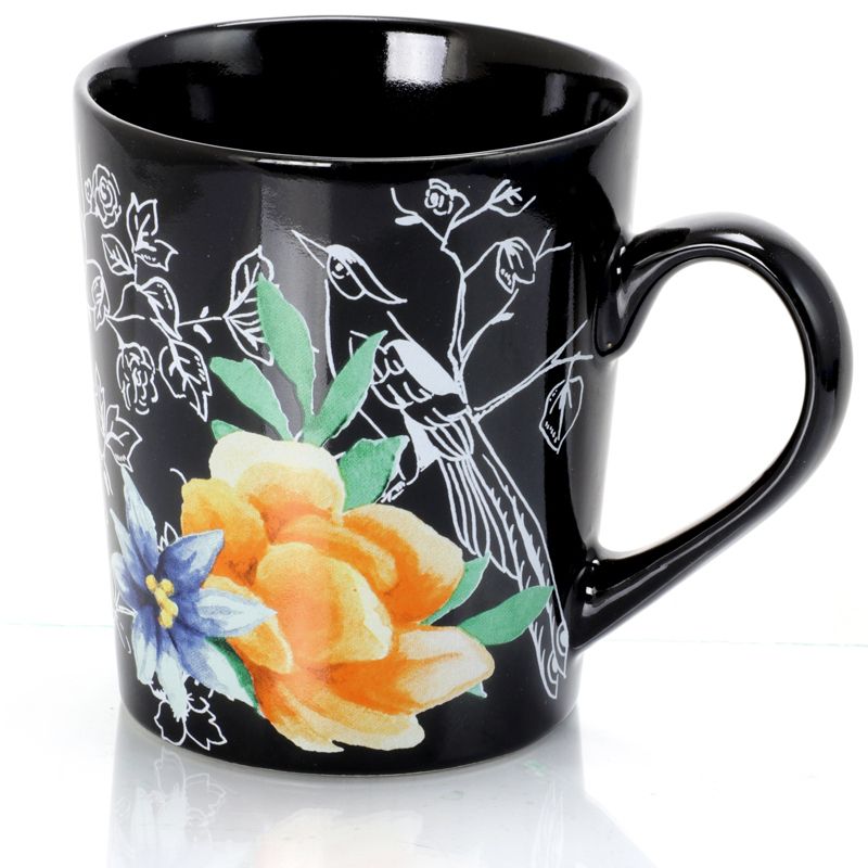 Gibson Home Floral Garden 6 Piece 23 Ounce Assorted Ceramic Cup Set