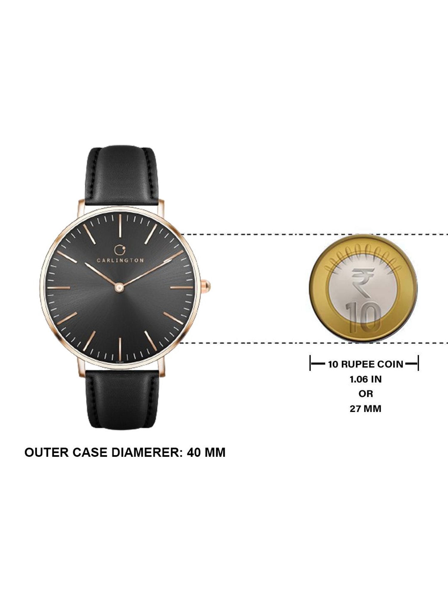 Carlington Iconic 2043 Black Analog Watch for Men