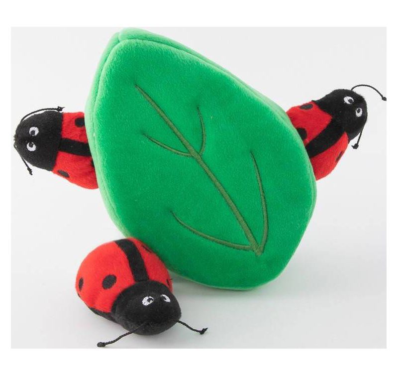 ZippyPaws Burrow Ladybug and Leaf Dog Toy