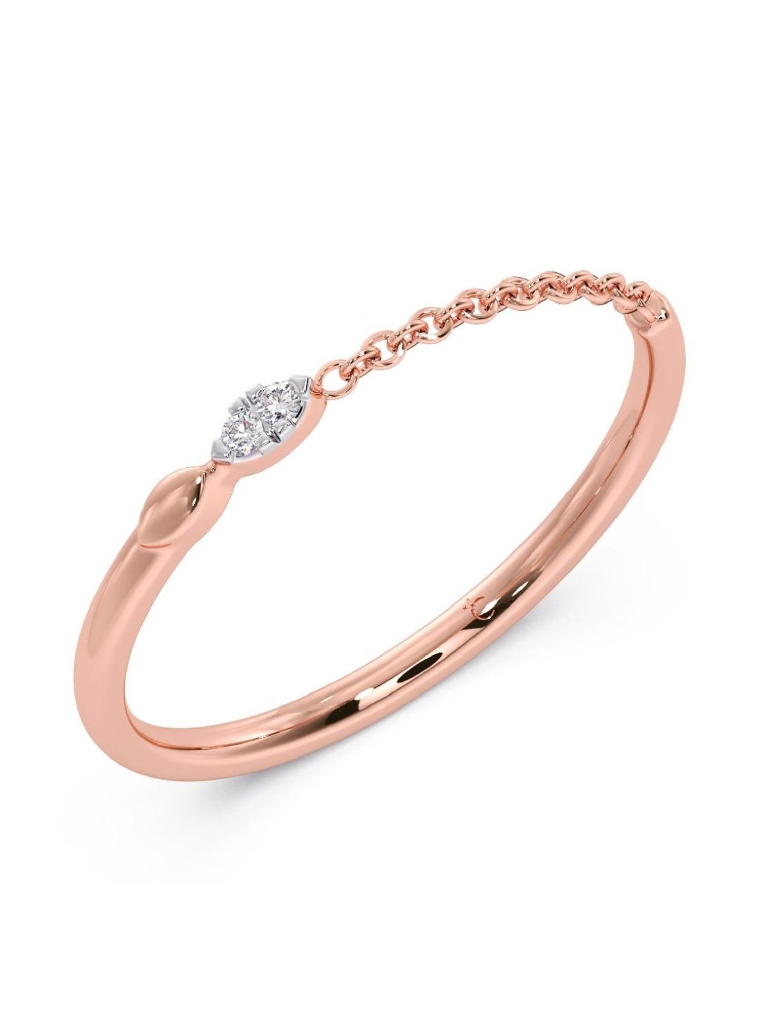 Candere by Kalyan Jewellers 18k Yellow Gold & Diamond Ring for Women