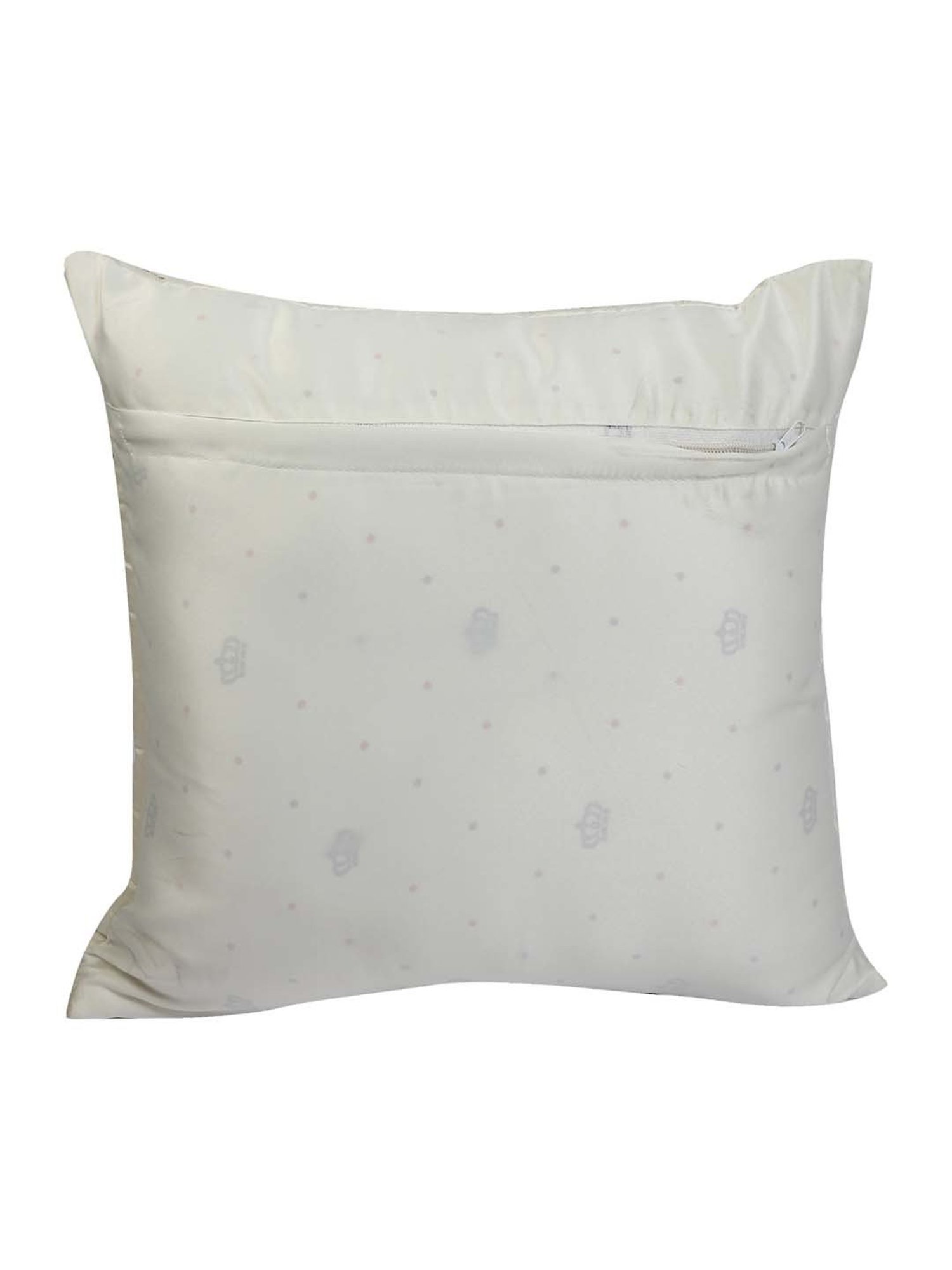 MFD HOME Furnishing White Satin Cushion Cover - Set of 2