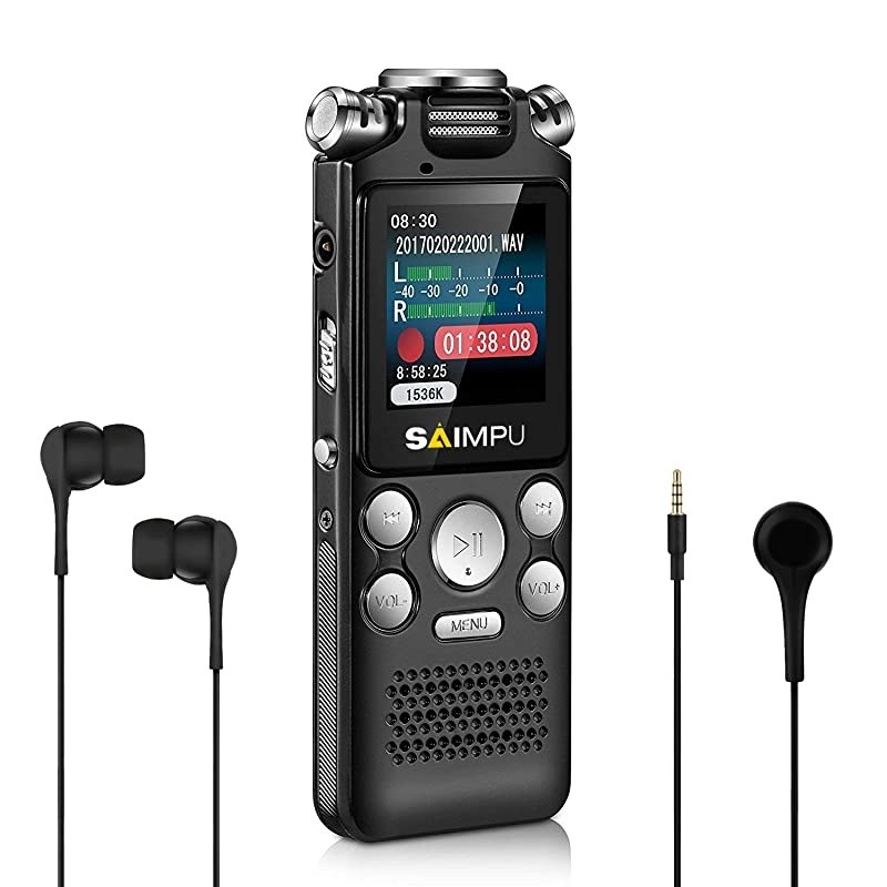 Recorder16GB Activated Recorder with Variable Speed PlaybackSound Recorder Built in UltraSensitive Microphones and MP3 PlayerDigital Recorder for Lectures and Meetings