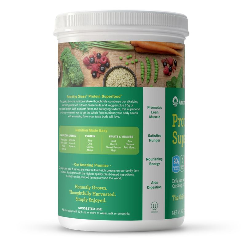 Amazing Grass Organic Vegan Protein SuperFood - Original - 12.2oz