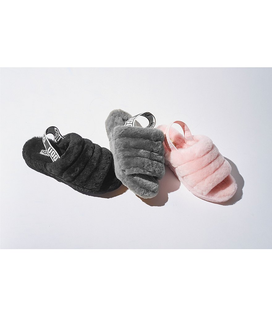 UGG&reg; Logo Fluff Yeah Fur Slides