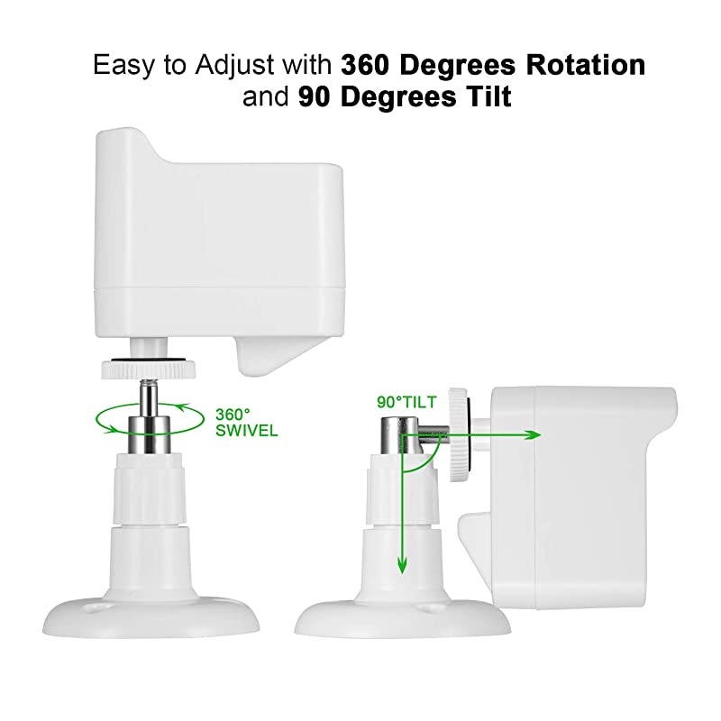Wyze Cam Wall Mount,  Weatherproof Protective Cover with Adjustable Mount for Wyze Cam V2 Camera, Indoor/Outdoor Use (White, 3 Pack)