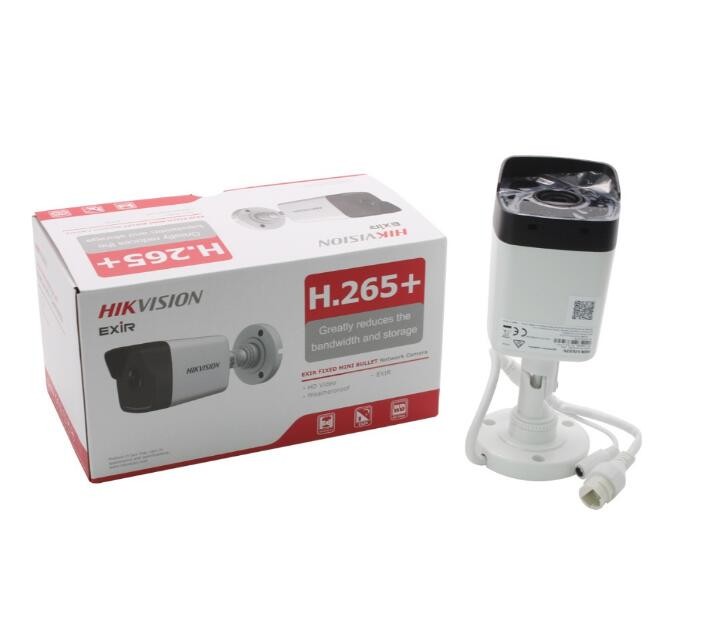 Hikvision 4MP Outdoor PoE IP Camera DS-2CD1043G0-I 4mm Fixed Lens, 2560 *1440 20fps, EXIR 98ft Night Vision, Smart H.265 WDR, SD Card Slot, VCA, ONVIF, IP67 IK10 Support ONVIF ISAPI, 1Pcs