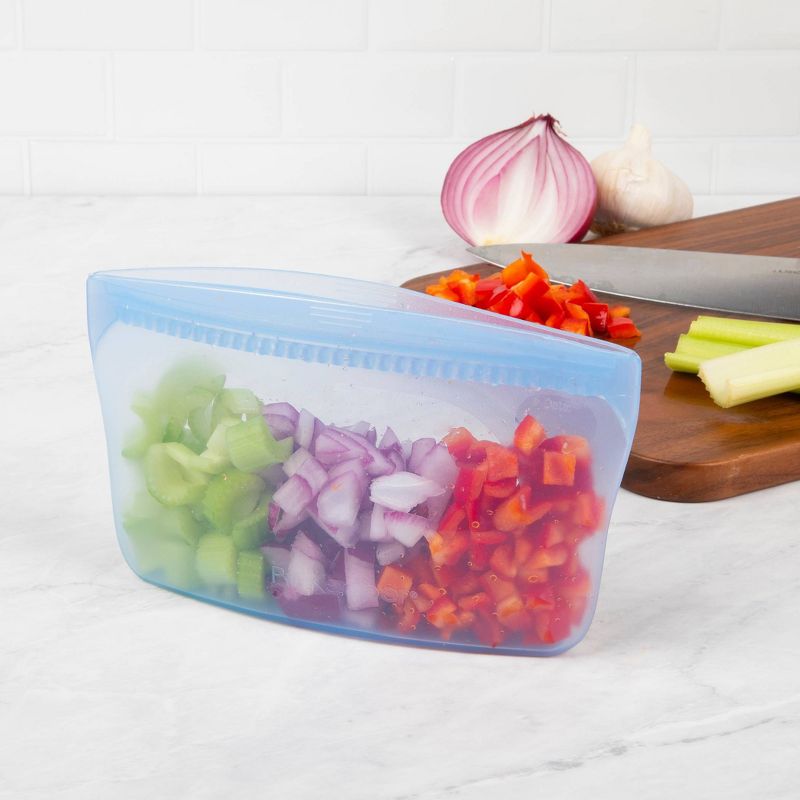 Progressive Reusable Silicone 2pk Snack Bag - Midday Blue