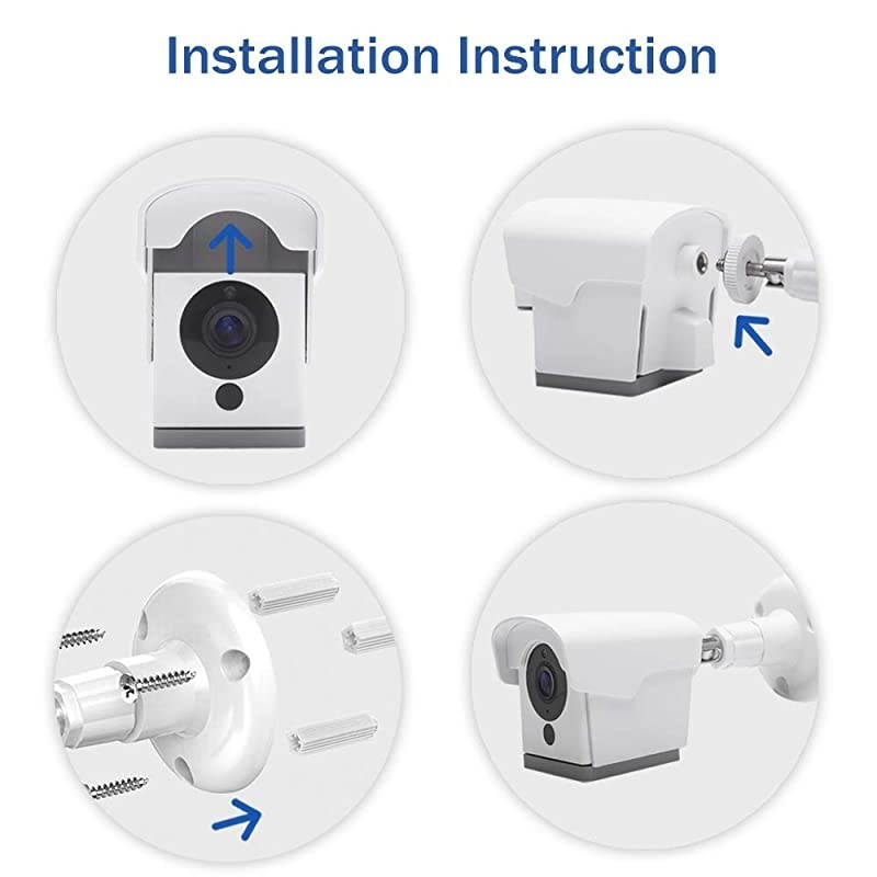 Cam Outdoor Mount Upgraded Weatherproof Wall Mount for Cam 1080p HD Camera Weather Proof 360 Degree Protective Adjustable Blink Mounting BracketWhite 3 Pack