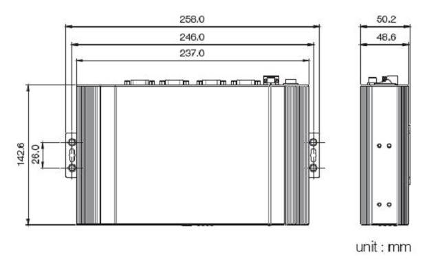 SystemBase - Serial(RS232/422/485) to Ethernet 4Ports Industrial Grade Device Server, DB9 Male Connector, Supports Modbus RTU/ASCII (SG-2041DIL/ALL)