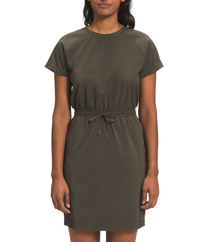 Anne Klein Sport Carlita Jewel Neck Sleeveless Midi Shift Tank Dress