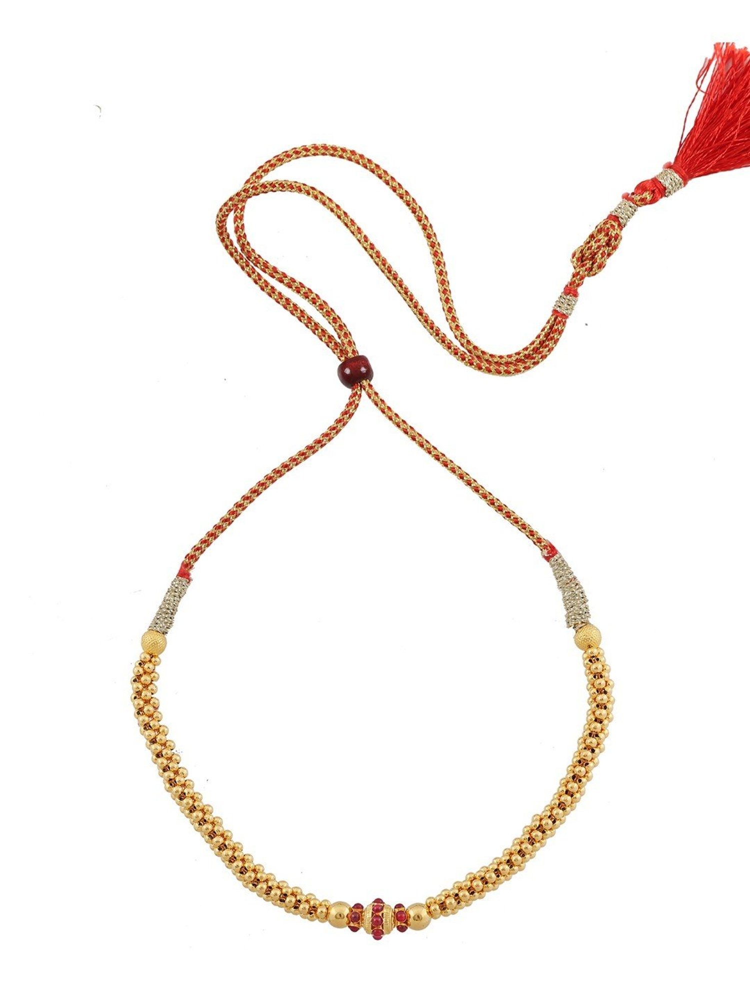 P.N.Gadgil Jewellers Sachi Gold 22k Kolhapuri Thushi Necklace