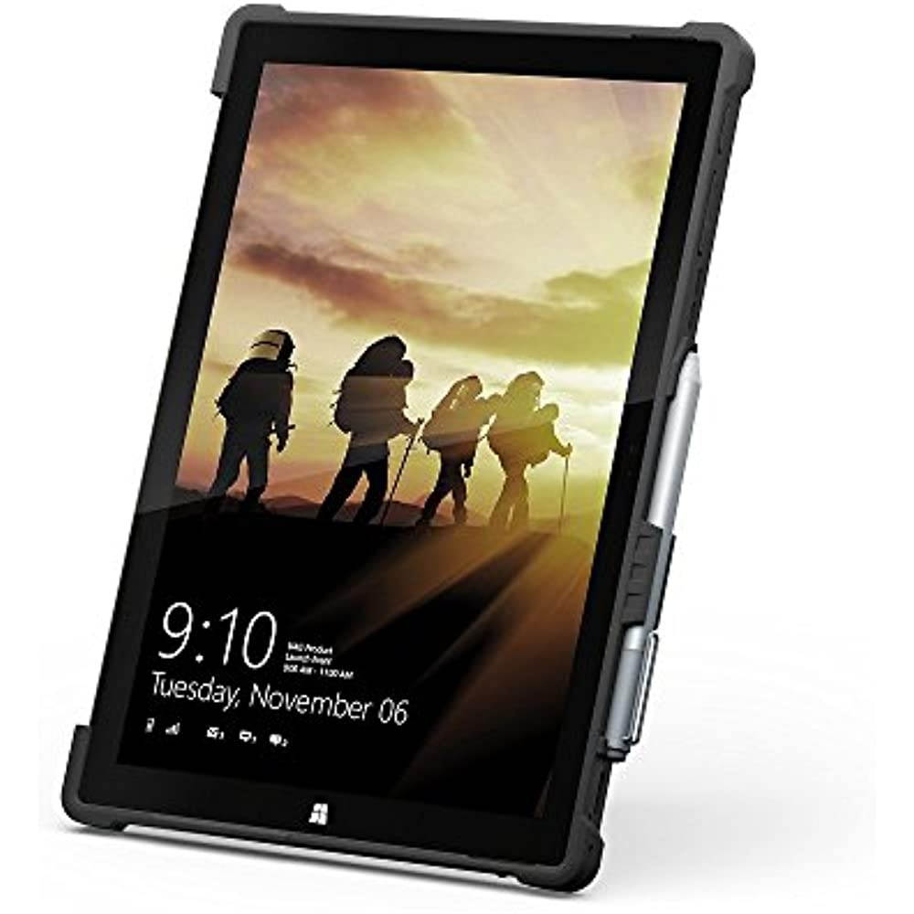 UAG Designed for Microsoft Surface Pro 7 Plus, Surface Pro 7, Pro 6, Pro 5th Gen (2017) (LTE), Pro 4 Feather-Light Rugged [Black] Aluminum Stand Military Drop Tested Case