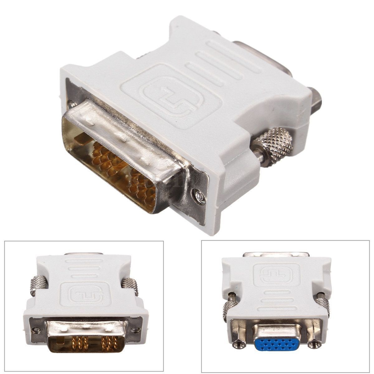 VGA Female to DVI-D 18+1 Pin Single Link Male Converter Adapter for PC Laptop Graphic Card Durable (It's Passive. Not Active)