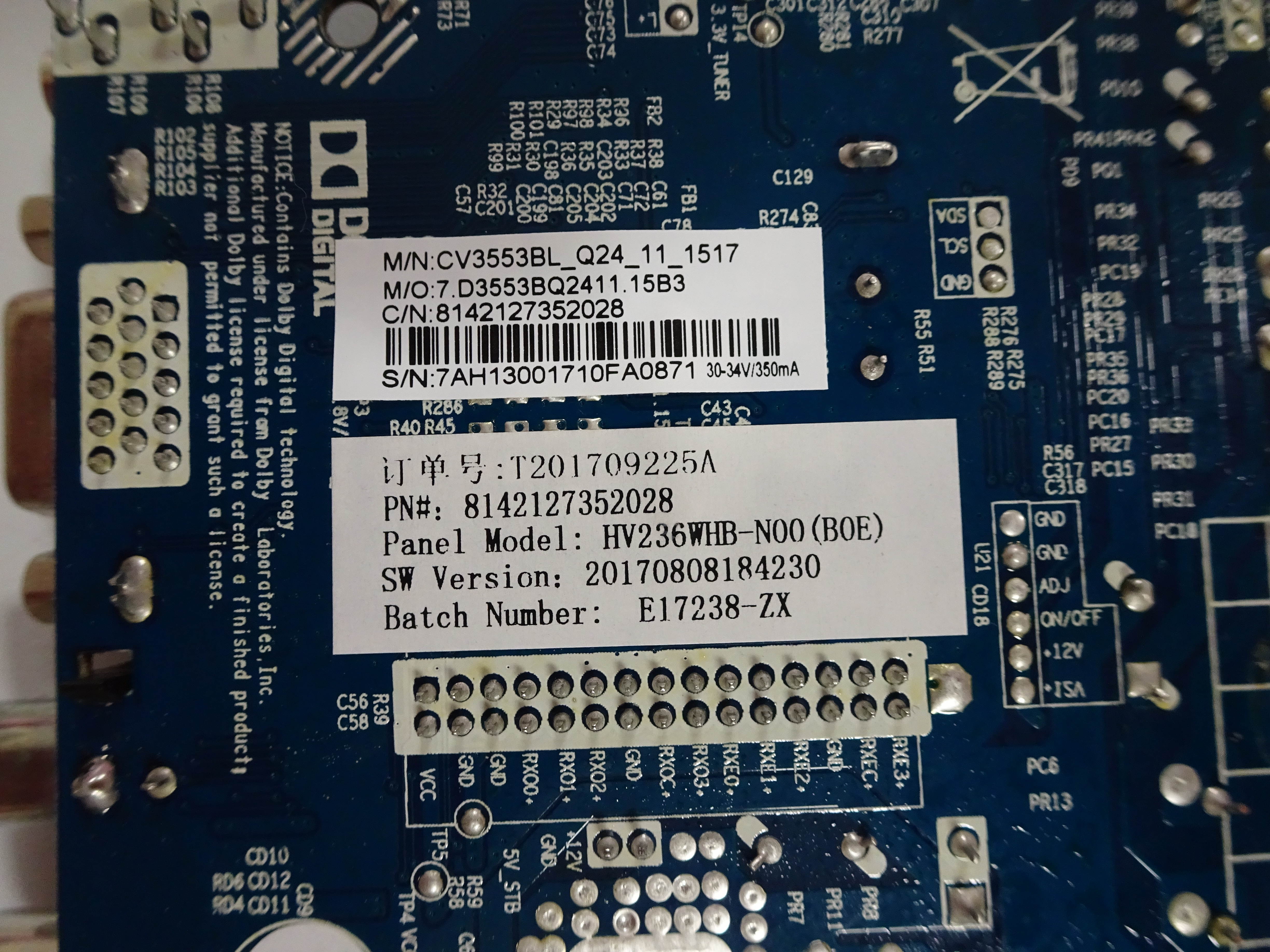 Element ELEFT2416 Main Board (CV3553BL-Q24) E17238-ZX