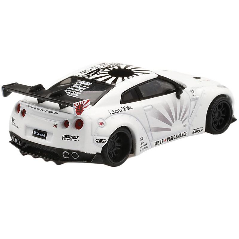 Nissan GT-R (R35) Type 1 LB Works "LibertyWalk" White Ltd Ed 4,800 pcs 1/64 Diecast Model Car by True Scale Miniatures